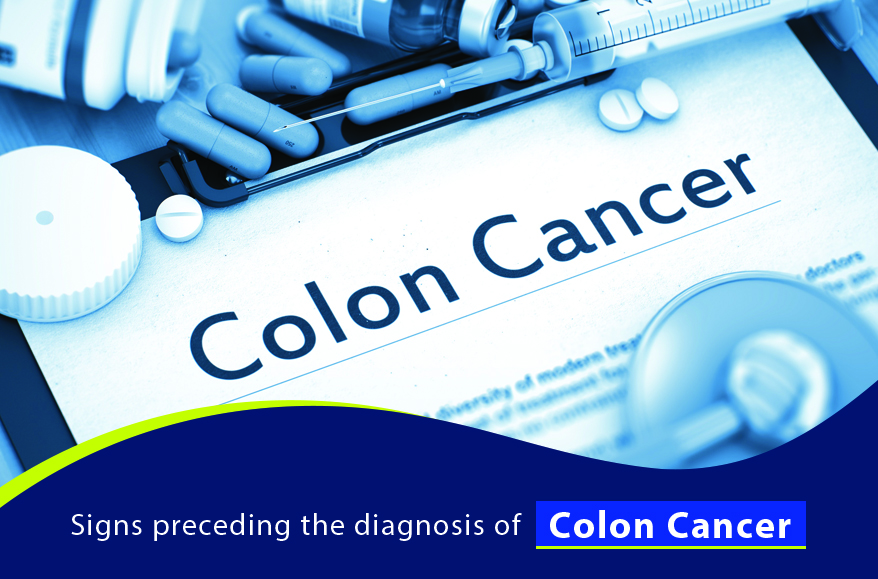 Signs preeceding the diagnosis of colon cancer